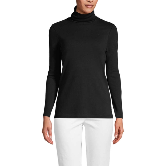 Lands' End Tops - Land's End Medium Tall Black Turtleneck MT